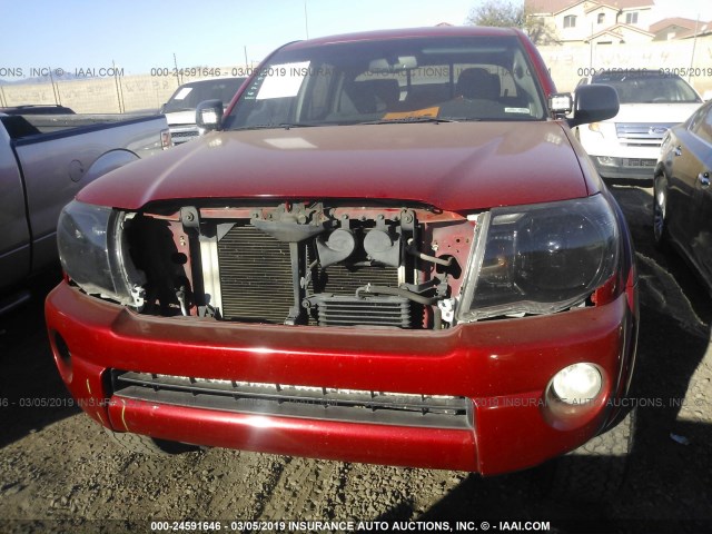 3TMJU62N59M073654 - 2009 TOYOTA TACOMA DOUBLE CAB PRERUNNER RED photo 6