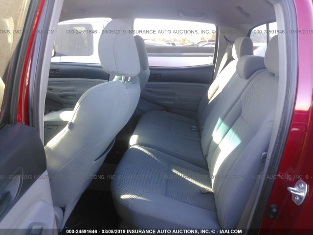 3TMJU62N59M073654 - 2009 TOYOTA TACOMA DOUBLE CAB PRERUNNER RED photo 8