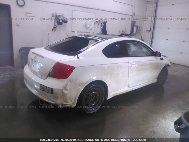 JTKDE177060109605 - 2006 TOYOTA SCION TC თეთრი ფოტო 4