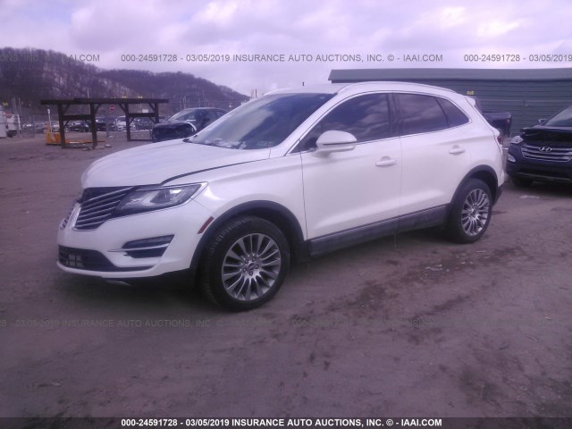 5LMTJ2AH7FUJ02996 - 2015 LINCOLN MKC WHITE photo 2