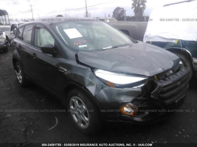 1FMCU0F77HUA23653 - 2017 FORD ESCAPE S GRAY photo 1