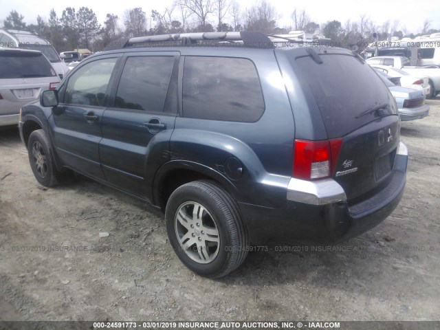 4A4MN31SX4E040365 - 2004 MITSUBISHI ENDEAVOR XLS BLUE photo 3