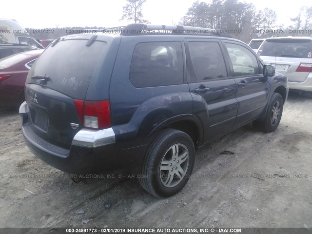 4A4MN31SX4E040365 - 2004 MITSUBISHI ENDEAVOR XLS BLUE photo 4