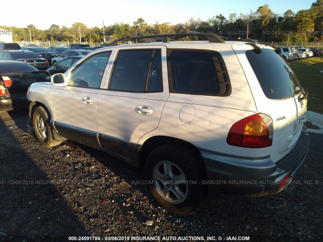 KM8SB12B83U400291 - 2003 HYUNDAI SANTA FE GL WHITE photo 3