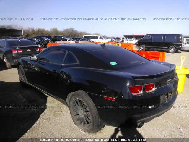 2G1FE1EV2A9220911 - 2010 CHEVROLET CAMARO LS BLACK photo 3