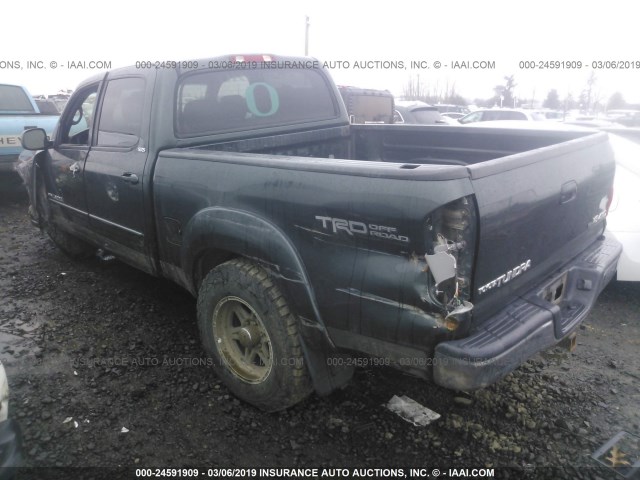 5TBDT44186S527219 - 2006 TOYOTA TUNDRA DOUBLE CAB SR5 GREEN photo 3