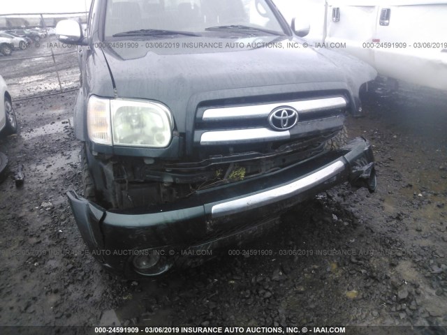 5TBDT44186S527219 - 2006 TOYOTA TUNDRA DOUBLE CAB SR5 GREEN photo 6