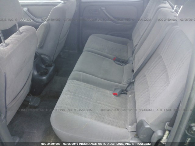 5TBDT44186S527219 - 2006 TOYOTA TUNDRA DOUBLE CAB SR5 GREEN photo 8