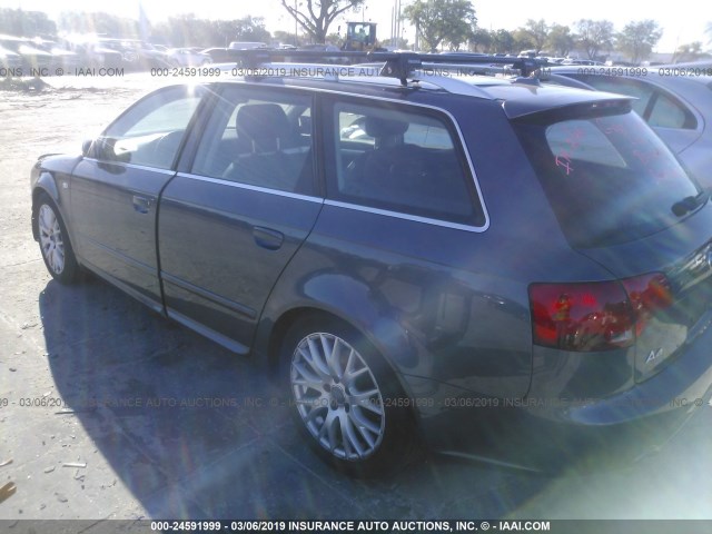 WAUKF78E68A164548 - 2008 AUDI A4 2.0T AVANT QUATTRO GRAY photo 3