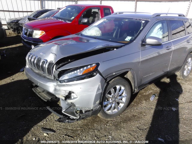 1C4PJLDS9FW585515 - 2015 JEEP CHEROKEE LIMITED SILVER photo 2