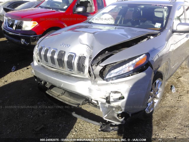 1C4PJLDS9FW585515 - 2015 JEEP CHEROKEE LIMITED SILVER photo 6