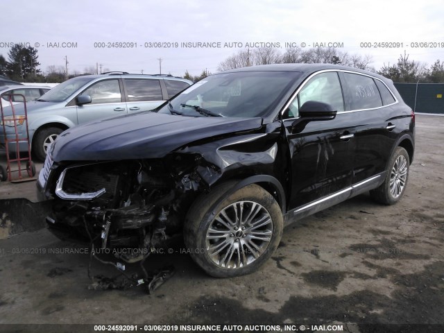 2LMPJ8LR0JBL37093 - 2018 LINCOLN MKX RESERVE BLACK photo 2