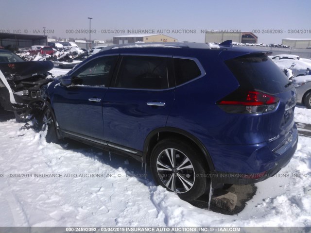 5N1AT2MV0HC760142 - 2017 NISSAN ROGUE SV/SL BLUE photo 3