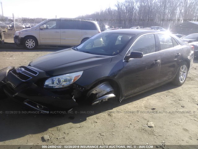 1G11F5RR4DF113396 - 2013 CHEVROLET MALIBU 2LT BLACK photo 2