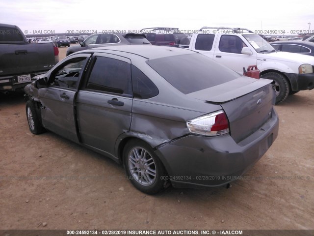 1FAHP35NX8W245262 - 2008 FORD FOCUS SE/SEL/SES GRAY photo 3