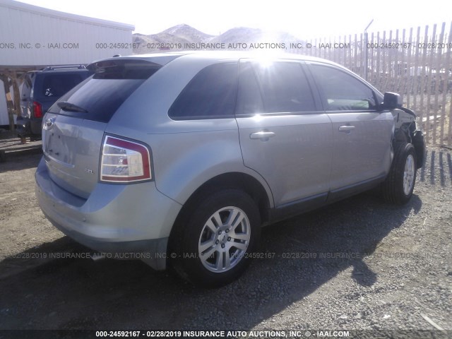 2FMDK38C47BB55182 - 2007 FORD EDGE SEL SILVER photo 4