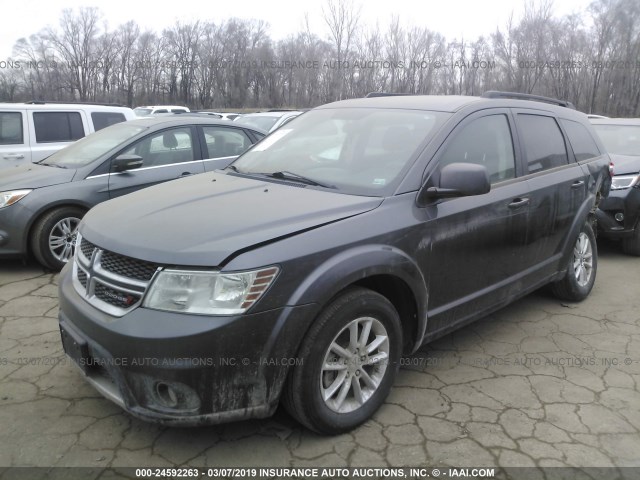 3C4PDDBG1ET301925 - 2014 DODGE JOURNEY SXT GRAY photo 2