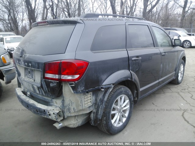 3C4PDDBG1ET301925 - 2014 DODGE JOURNEY SXT GRAY photo 4