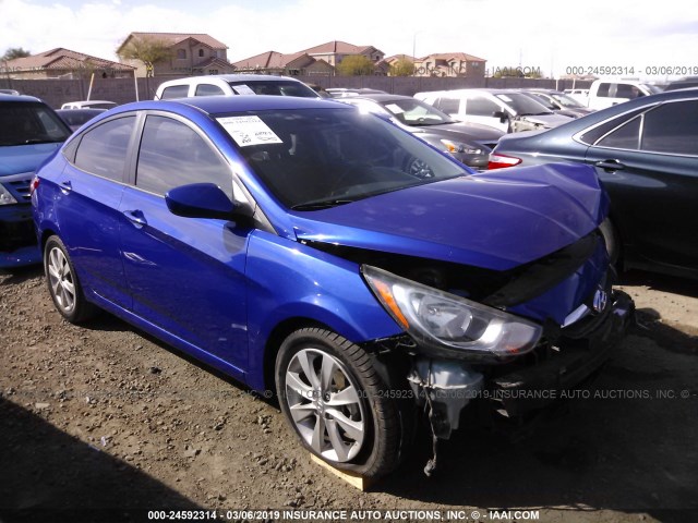 KMHCU4AE1CU063622 - 2012 HYUNDAI ACCENT GLS/GS/SE BLUE photo 1