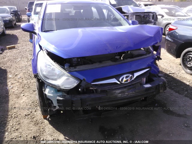 KMHCU4AE1CU063622 - 2012 HYUNDAI ACCENT GLS/GS/SE BLUE photo 6