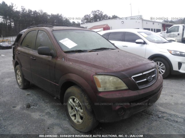 KNDJD733655412604 - 2005 KIA SORENTO EX/LX BURGUNDY photo 1