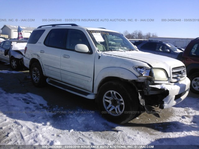 5TDZT38AX4S216535 - 2004 TOYOTA SEQUOIA LIMITED WHITE photo 1