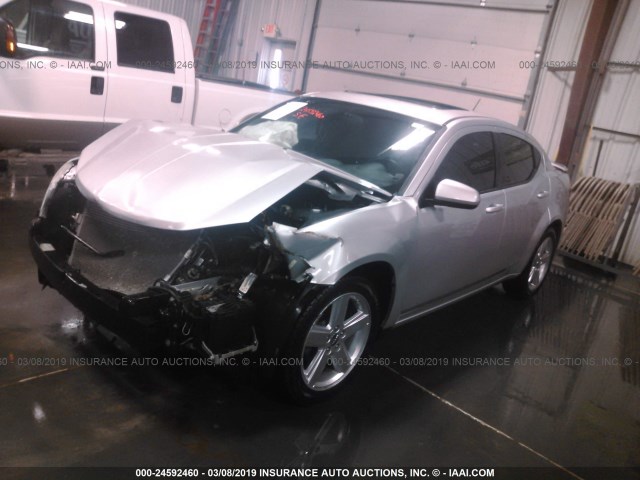 1B3BD1FBXBN554469 - 2011 DODGE AVENGER MAINSTREET SILVER photo 2