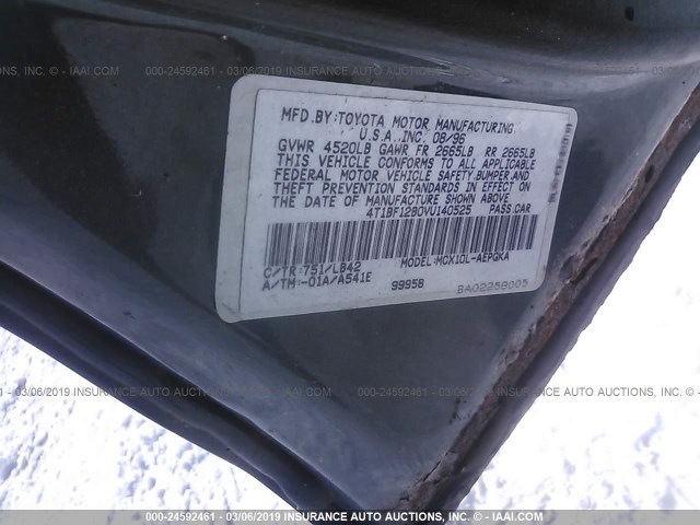 4T1BF12B0VU140525 - 1997 TOYOTA AVALON XL/XLS GREEN photo 9