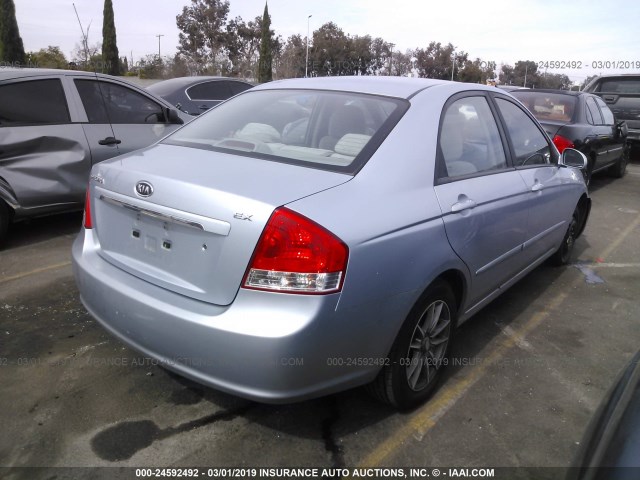 KNAFE122985574169 - 2008 KIA SPECTRA EX/LX/SX BLUE photo 4