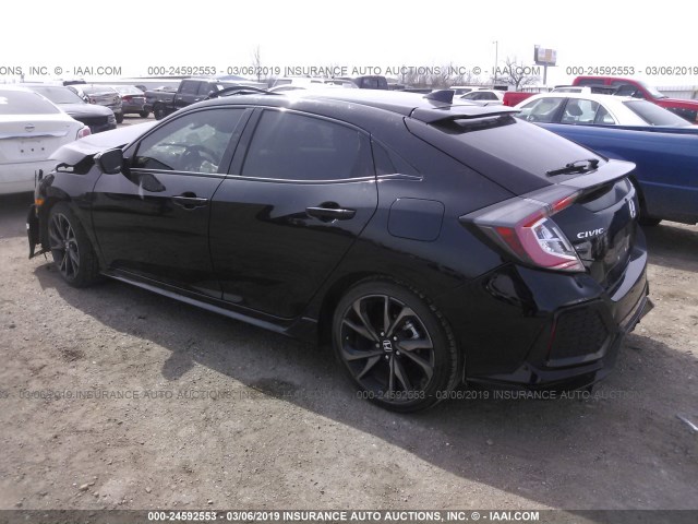 SHHFK7H43JU234056 - 2018 HONDA CIVIC SPORT Negro foto 3