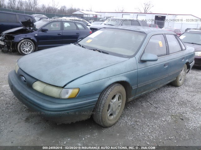 1FACP52U7PA285425 - 1993 FORD TAURUS GL TURQUOISE photo 2