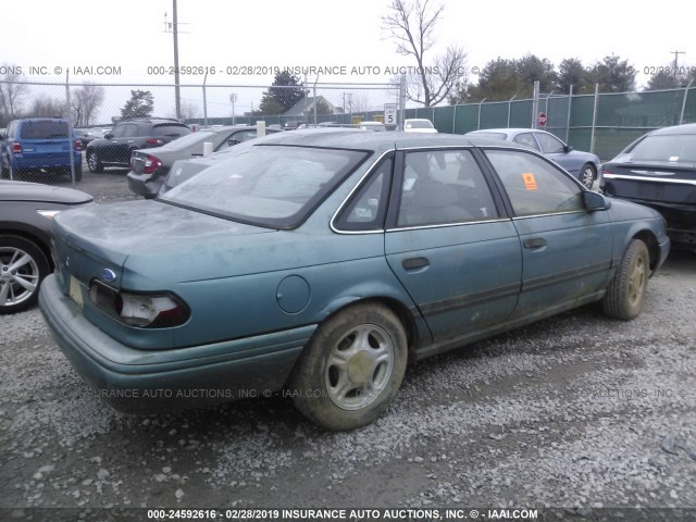 1FACP52U7PA285425 - 1993 FORD TAURUS GL TURQUOISE photo 4