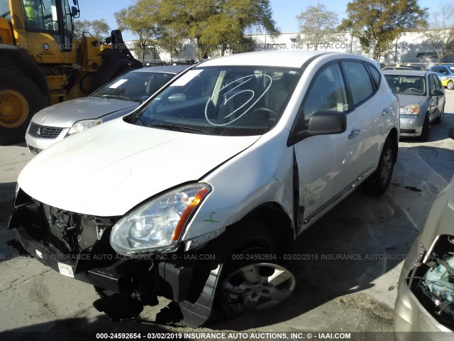 JN8AS5MT2DW002324 - 2013 NISSAN ROGUE S/SV WHITE photo 2