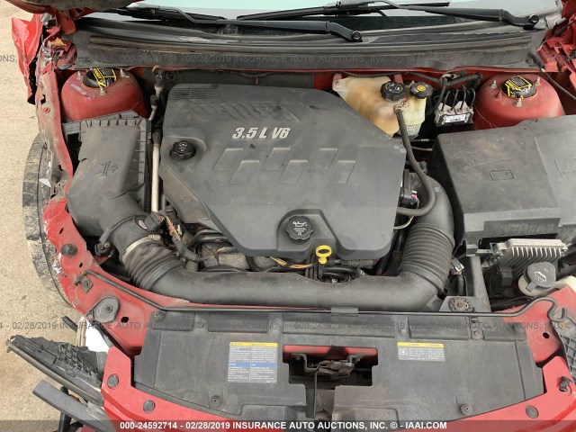 1G2ZG58N274121717 - 2007 PONTIAC G6 SE RED photo 10