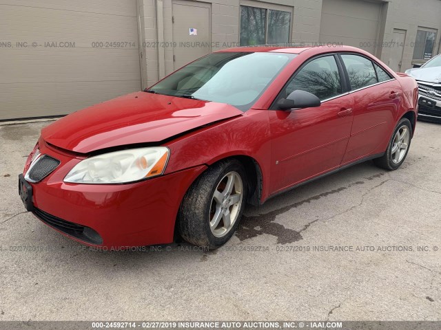 1G2ZG58N274121717 - 2007 PONTIAC G6 SE RED photo 2