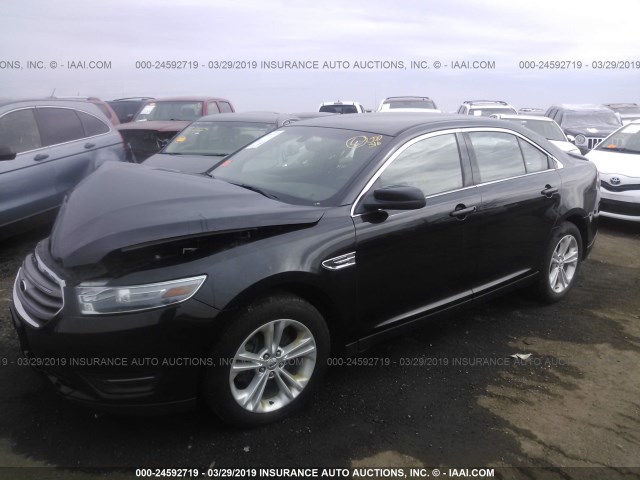 1FAHP2E87DG107526 - 2013 FORD TAURUS SEL BLACK photo 2