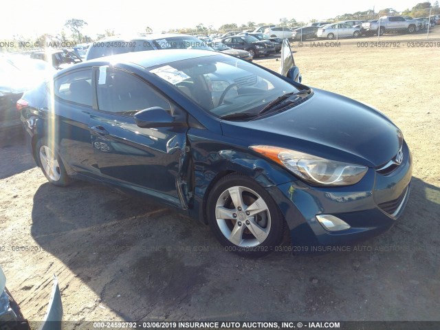 KMHDH4AE2DU979560 - 2013 HYUNDAI ELANTRA GLS/LIMITED BLUE photo 1