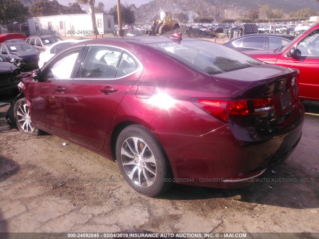 19UUB1F35FA003502 - 2015 ACURA TLX RED photo 3