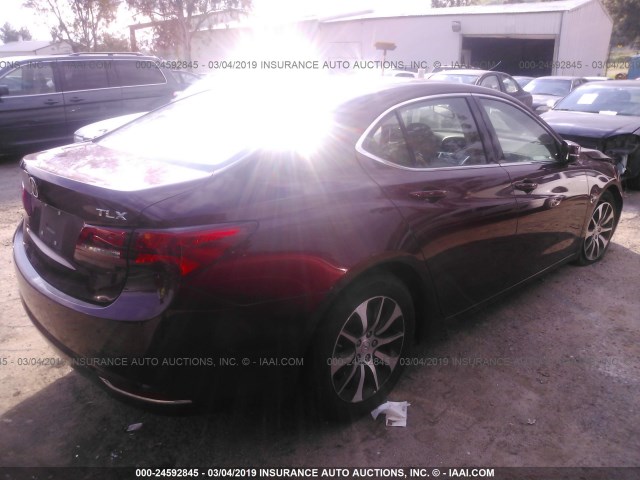 19UUB1F35FA003502 - 2015 ACURA TLX RED photo 4