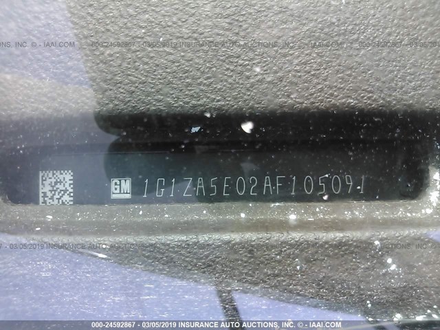 1G1ZA5E02AF105091 - 2010 CHEVROLET MALIBU LS BLUE photo 9