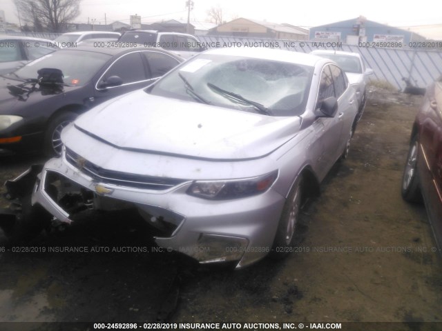 1G1ZB5ST6JF164186 - 2018 CHEVROLET MALIBU LS SILVER photo 2