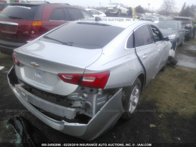 1G1ZB5ST6JF164186 - 2018 CHEVROLET MALIBU LS SILVER photo 4