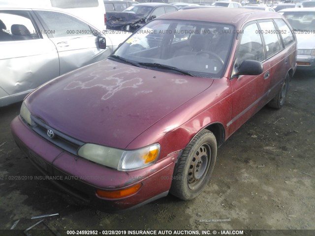 JT2AE09V2S0079560 - 1995 TOYOTA COROLLA DX RED photo 2