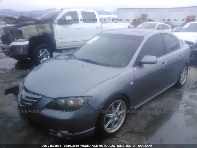 JM1BK123741208862 - 2004 MAZDA 3 S SILVER photo 2