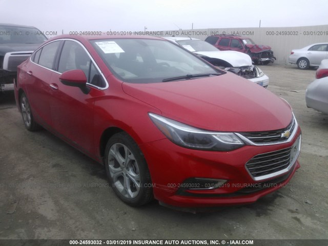 1G1BF5SM8H7106261 - 2017 CHEVROLET CRUZE PREMIER RED photo 1