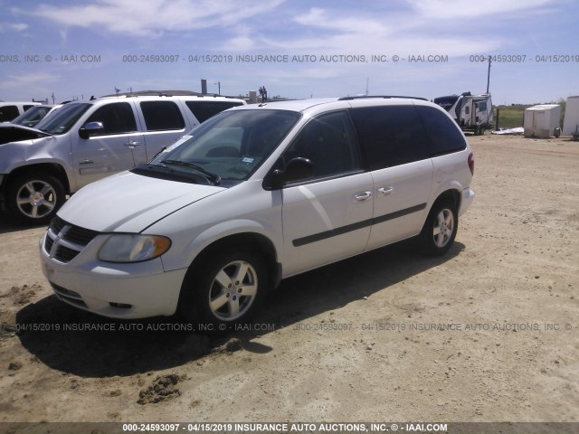 1D4GP45R37B176373 - 2007 DODGE CARAVAN SXT WHITE photo 2