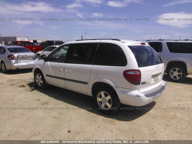 1D4GP45R37B176373 - 2007 DODGE CARAVAN SXT WHITE photo 3