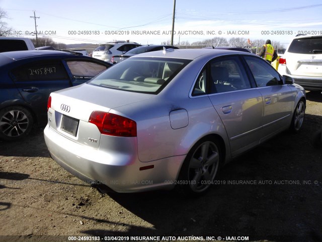 WAUAF78EX5A528509 - 2005 AUDI A4 2.0T SILVER photo 4