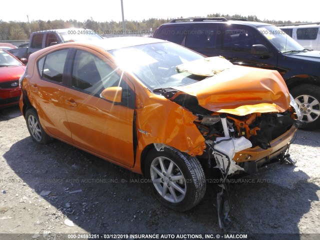 JTDKDTB30G1129074 - 2016 TOYOTA PRIUS C ORANGE photo 1