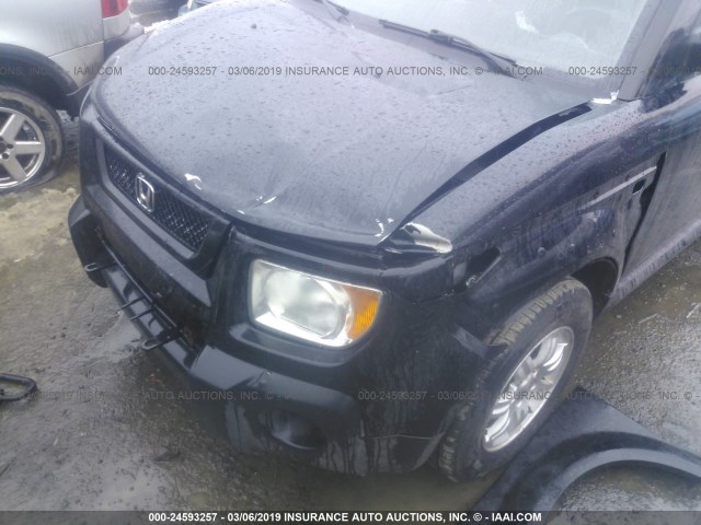 5J6YH17706L005074 - 2006 HONDA ELEMENT EX BLACK photo 6